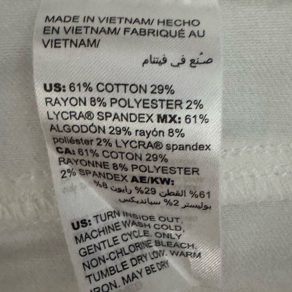 Chico's White Girlfriend Slim Leg Crop Jeans Size 14 - Picture 5 of 5